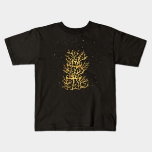 Gold plant at Night Kids T-Shirt